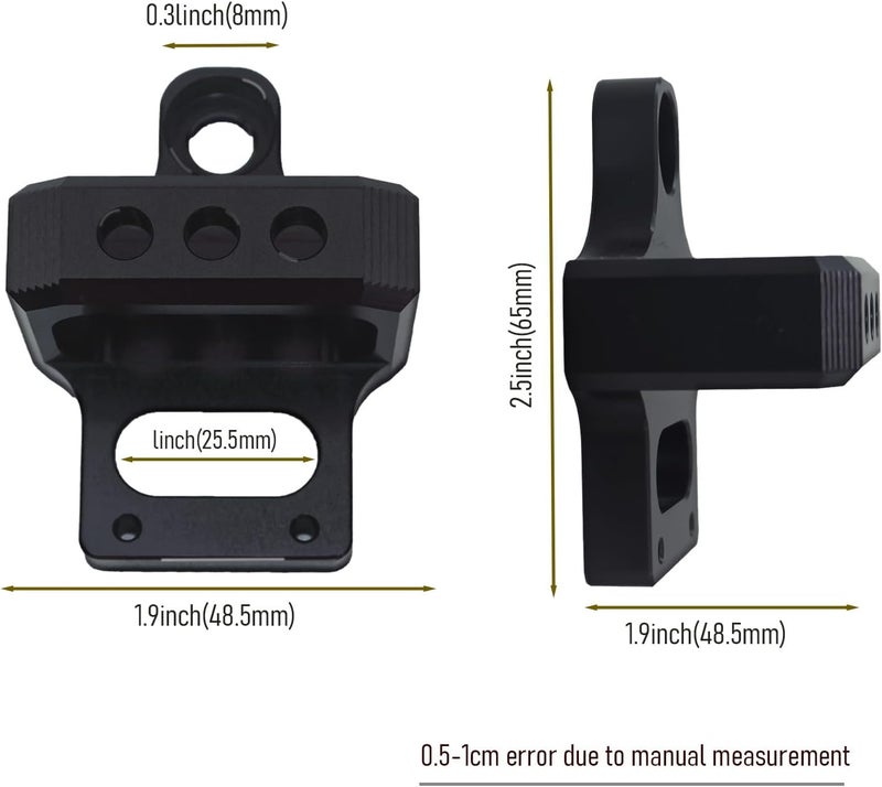 ZTYAFEI Universal 3-Port Solenoid Valve Mount Bracket for MAC/AEM Boost Controllers - CNC Billet Aluminum Holder (Black) (Black) - Image 4